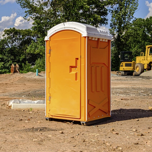 how often are the portable toilets cleaned and serviced during a rental period in Moyers